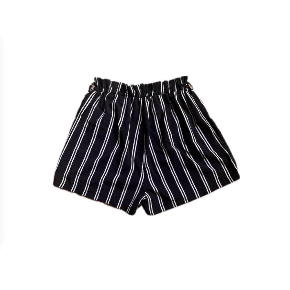 Striped Black and White Women's Shorts